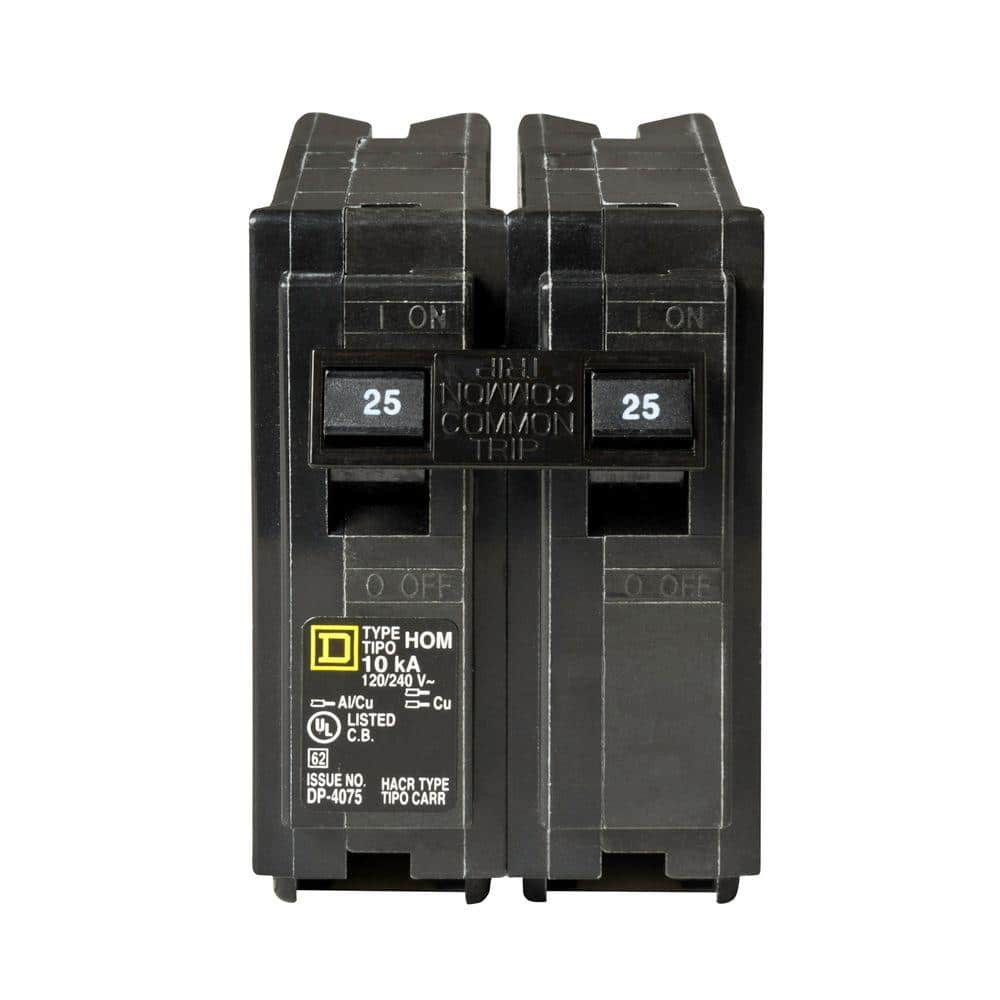 Square D HOM225CP Double Pole Circuit Breaker - 25A