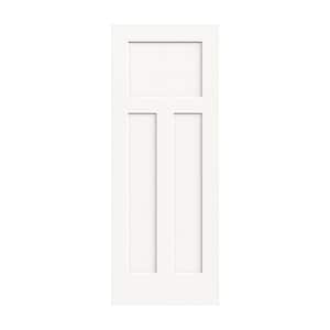 24 in. x 80 in. Craftsman White Painted Smooth Solid Core Molded Composite MDF Interior Door Slab