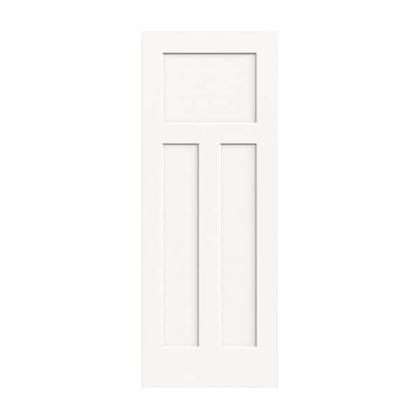 JELD-WEN 24 in. x 80 in. Craftsman White Painted Smooth Solid Core Molded Composite MDF Interior Door Slab