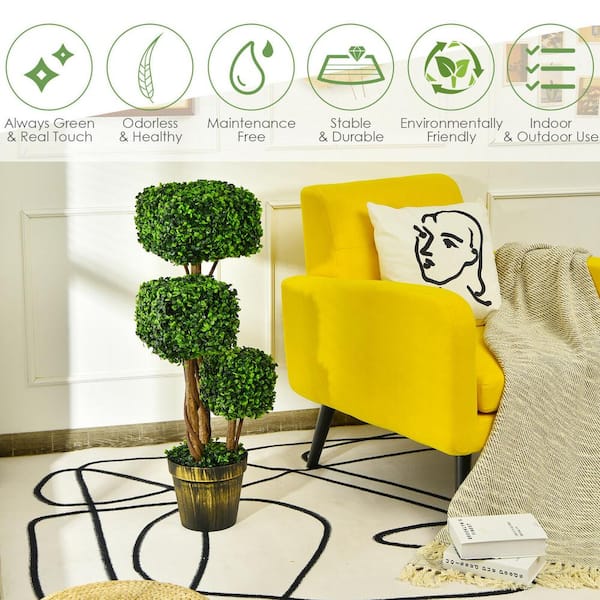 Cheap 2Pcs Artificial Plant Realistic Simulation Potted Plant Natural  Greenery Faux Vine for Indoor Outdoor Decor