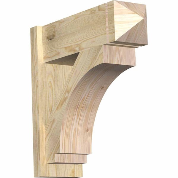Ekena Millwork 8 in. x 24 in. x 24 in. Imperial Arts and Crafts Rough Sawn Douglas Fir Outlooker