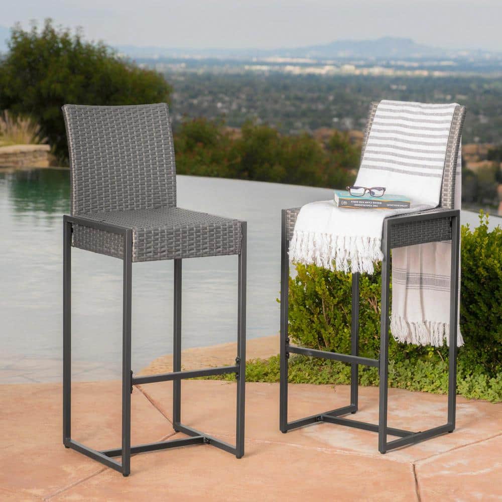 Wicker Outdoor Bar Stool (2-Pack)
