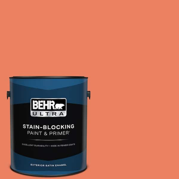 BEHR ULTRA 1 gal. #200B-6 Mesa Sunrise Satin Enamel Exterior Paint & Primer