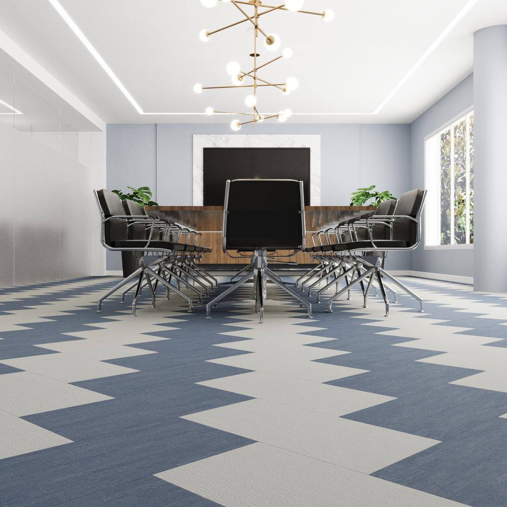 Silver Knit 12" x 24" Adhesive Vinyl Tile Flooring
