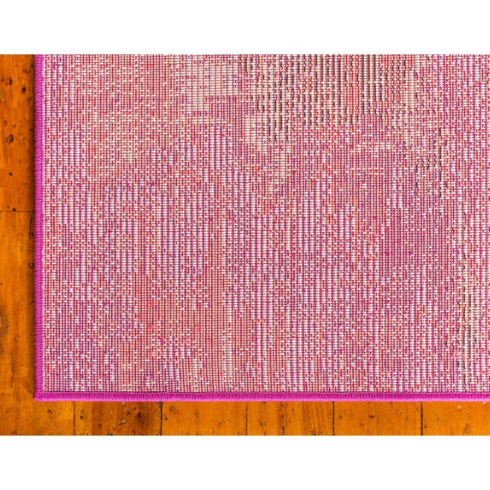 Abstract Pink Bliss 6'x9' Synthetic Easy-Care Area Rug