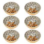 Full Bowl 20.29 oz. Yellow and Black Earthenware Soup Bowls (Set of 12)