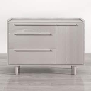 Modern Gray Storage Cabinet 3-drawer 16.9 in. Wide Dresser without Mirror for bedroom