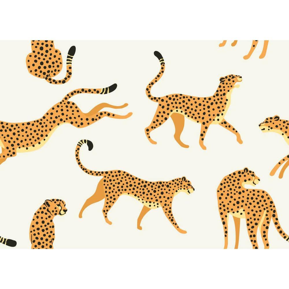 Cheetah Pattern Wall Decor, Leopard Skin Peel and Stick Wall Decal, Animal  Print Removable Wallpaper, W-175