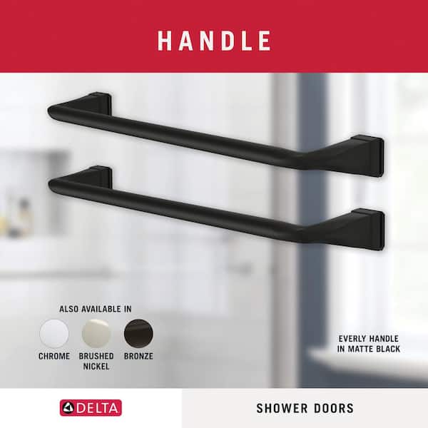 (2-Pack) Everly 20 in. Shower and Bathtub Door Handles in Matte Black