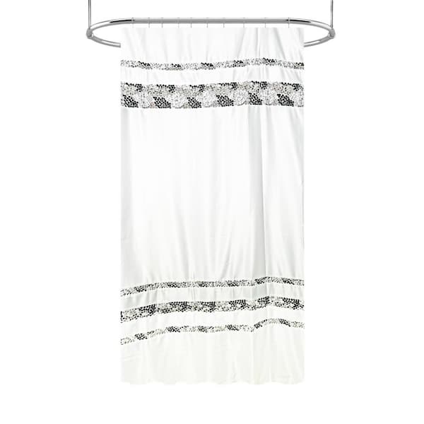 castellousa 72 in. x 96 in. Spa Black Shower Polyester Curtain