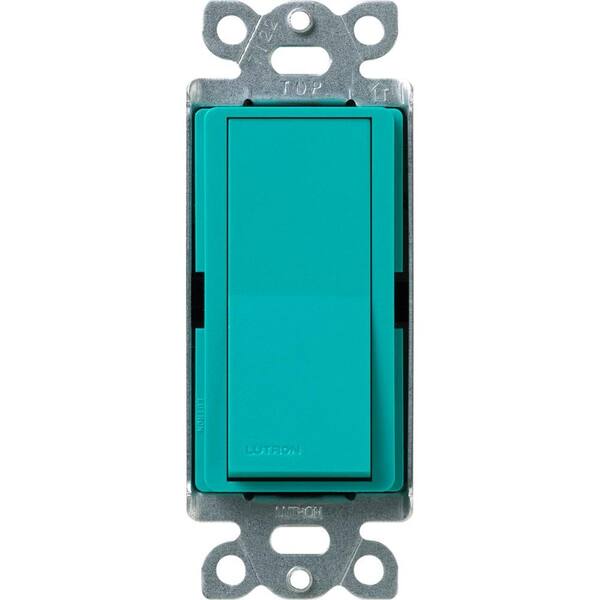 Lutron Claro On/Off Switch, 15-Amp, Single-Pole, Turquoise