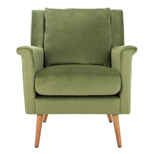 SAFAVIEH Astrid Green/Brown Upholstered Accent Arm Chair