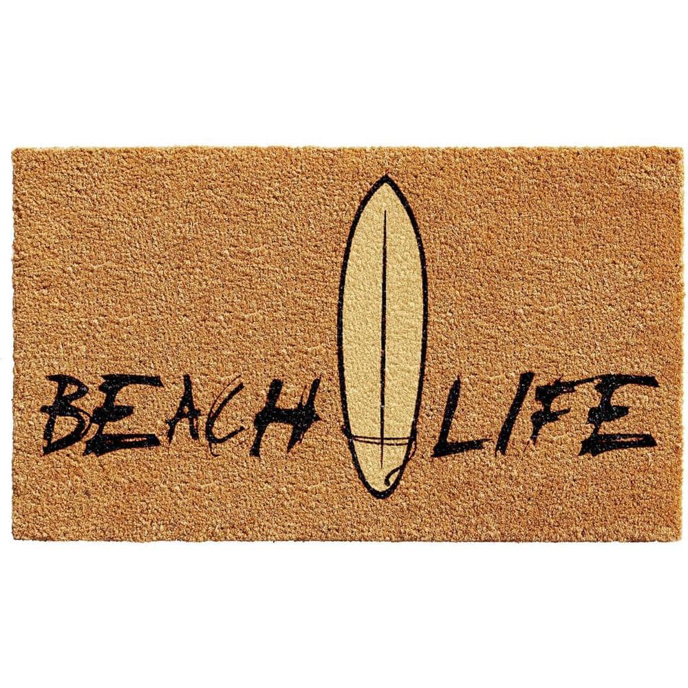 Multi-Colored 29 in. x 17 in. Coir Non-Slip Indoor / Outdoor Door Mat price history on PriceWatchPro
