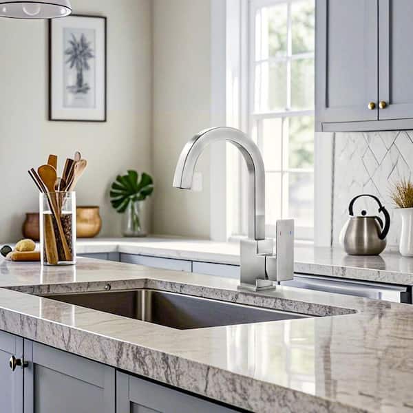 Single-Handle Kitchen Bar Faucet in Brushed Nickel