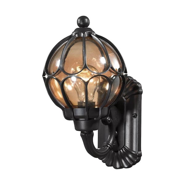 Titan Lighting Madagascar 1-Light Matte Black Outdoor Sconce