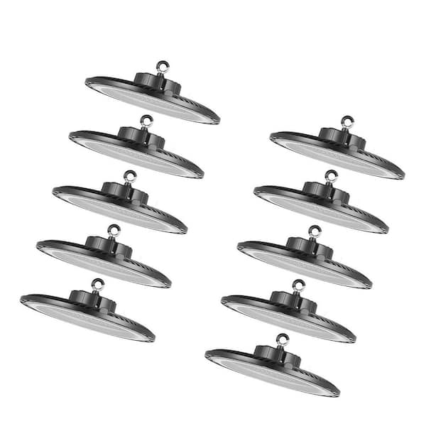 10-Pack LED High Bay Lights 200-Watt UFO LED Fixtures 5000 K Bright Lightinz IP65 Waterproof, 100-277-Volt Voltage Range