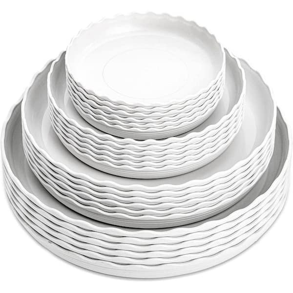 24 Pack Plastic Plant Saucer YNLIN378 - The Home Depot