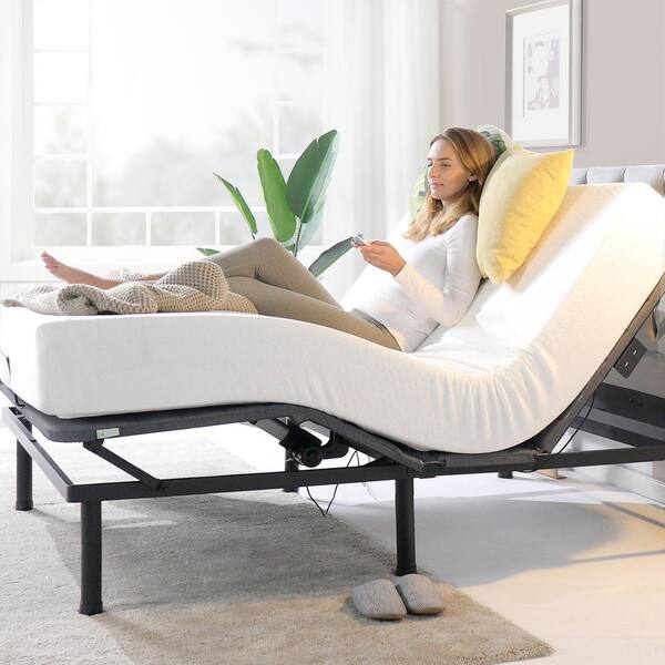 Zinus Black Twin XL Adjustable Bed Base with Customizable
