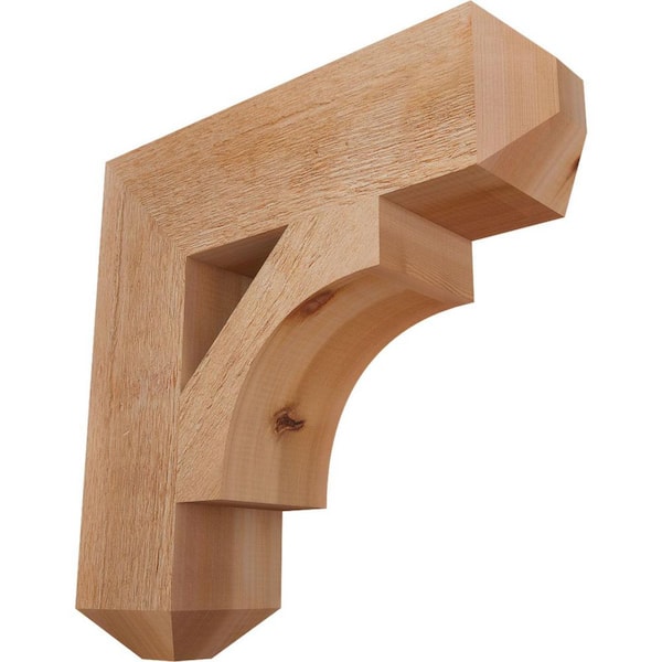 Ekena Millwork 6 in. x 22 in. x 22 in. Western Red Cedar Westlake Craftsman Rough Sawn Bracket