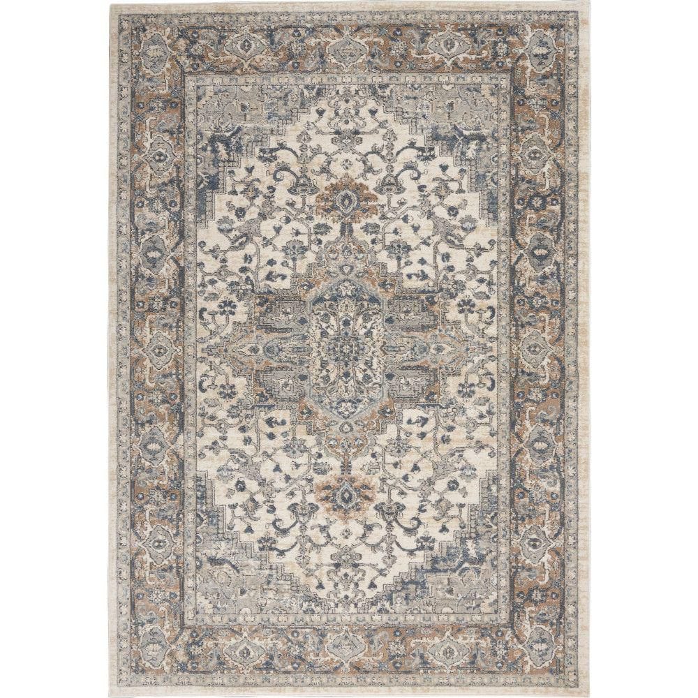 Concerto Ivory/Grey 6 ft. x 9 ft. Center medallion Traditional Area Rug price history on PriceWatchPro