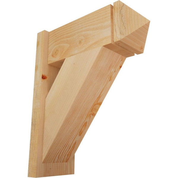 Ekena Millwork 8 in. x 24 in. x 20 in. Douglas Fir Traditional Arts and Crafts Rough Sawn Outlooker