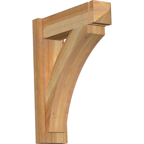 Ekena Millwork 6 in. x 24 in. x 20 in. Western Red Cedar Thorton Arts and Crafts Rough Sawn Outlooker