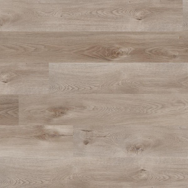 A&A Surfaces Mystic Gray 30 MIL x 7 in. W x 48 in. L Waterproof Click Lock Luxury Vinyl Plank Flooring (23.8 sq. ft./case)