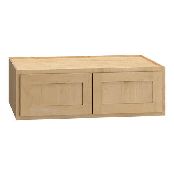 QuickShip Cottage 37 in. W x 24 in. D x 12 in. H Assembled Plywood Wall Bridge Kitchen Cabinet in Canopy Partial Overlay