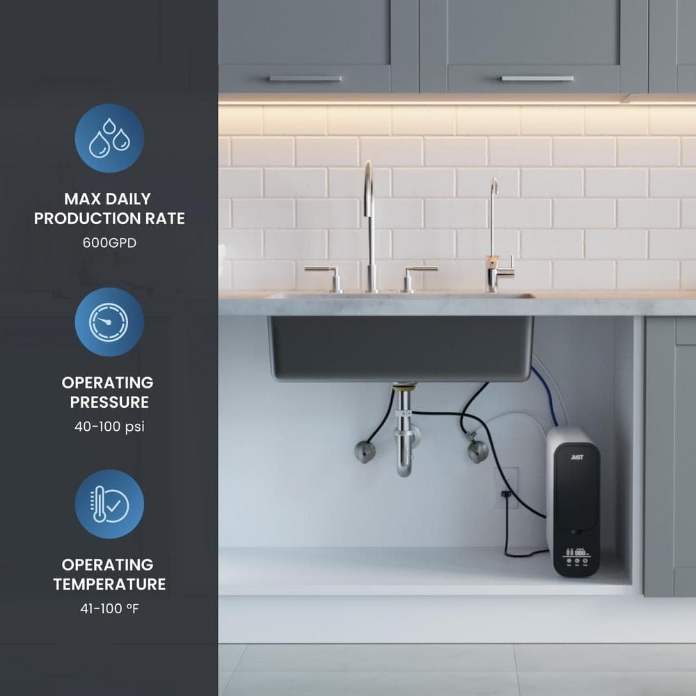 Mist Black and White Tankless Under-Sink Water Filter System