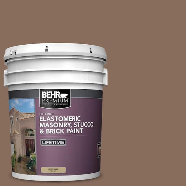 5 gal. #N190-6 Nut Brown Elastomeric Masonry, Stucco and Brick Exterior Paint