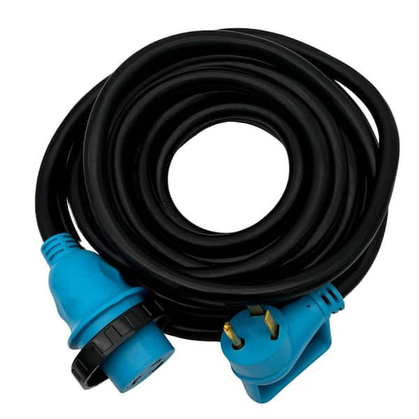 Connecticut Electric 30 ft. 10/3 STW 30 Amp TT-30P/L5-30R RV Power Extension Cord with Straight Twist Lock Handle