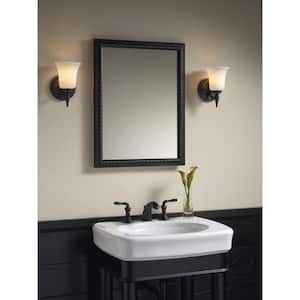 20 in. x 26 in H. Recessed or Surface Mount Mirrored Medicine Cabinet in Oil Rubbed Bronze