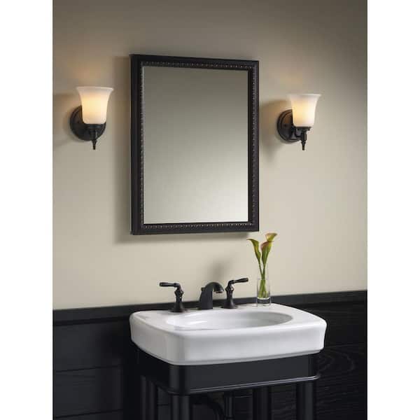 KOHLER 20 in. x 26 in H. Recessed or Surface Mount Mirrored Medicine Cabinet in Oil Rubbed Bronze