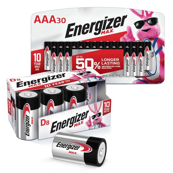 MAX Emergency Bundle with AAA (30-Pack) and D (8-Pack) Batteries