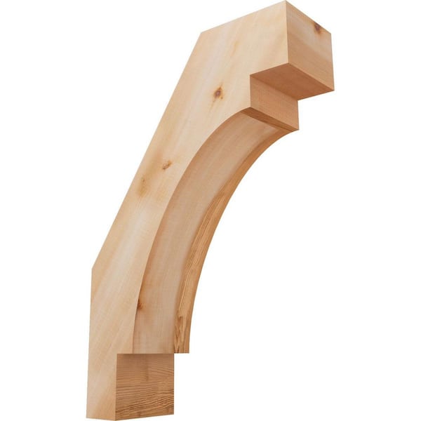 Ekena Millwork 5 1/2"W x 16"D x 24"H Merced Smooth Knee Brace, Western Red Cedar