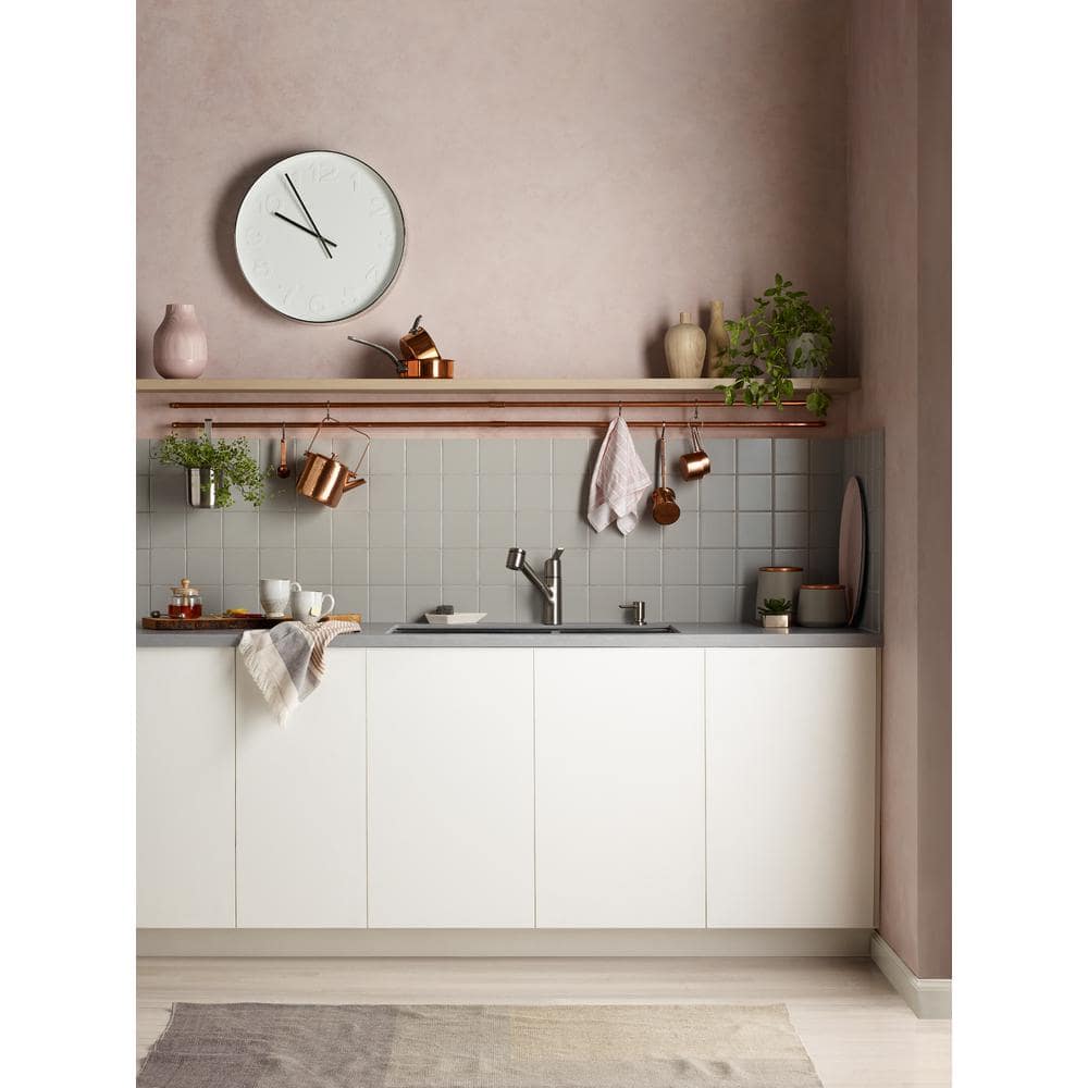 Stainless Steel Single-Handle Pull-Out Sprayer Kitchen Faucet