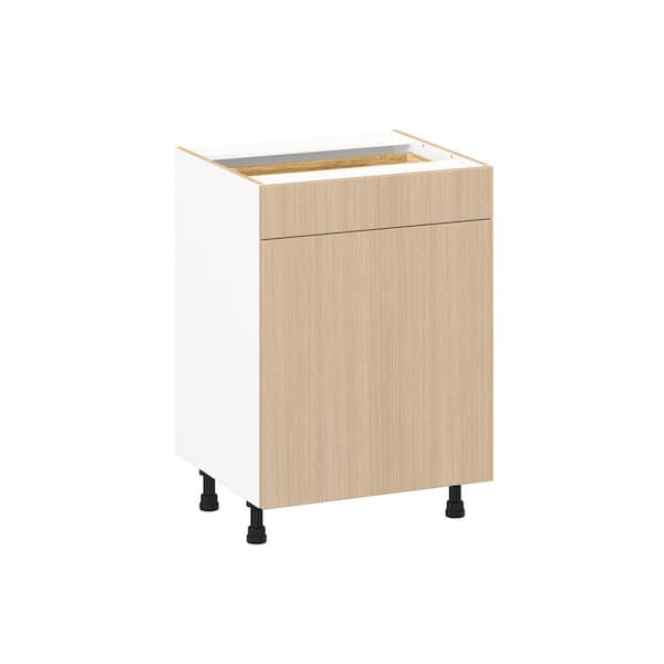 Timberline 24 in. W x 21.83 in. D x 34.5 in. H Assembled Shaker Bath Base Kitchen Cabinet in Mojavi Oak with 1 Drawer