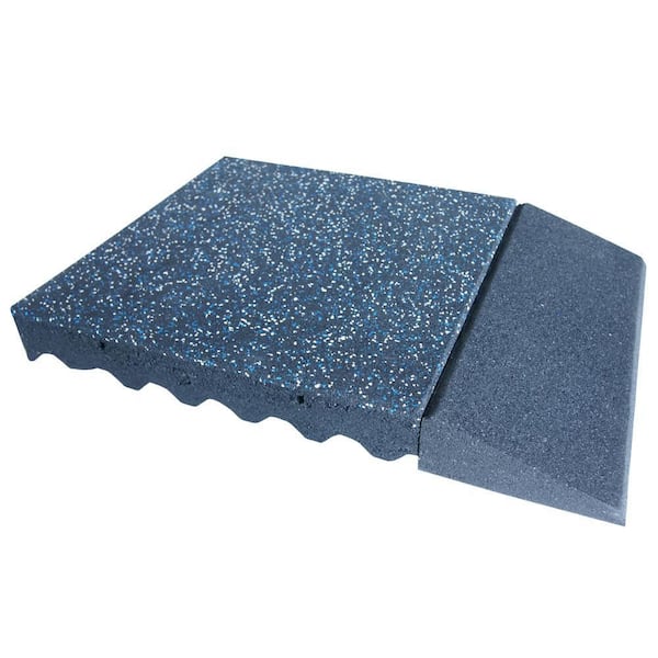 Rubber-Cal "Eco-Sport" Interlocking Tiles, Coal 3/4 in. x 19.5  in. x 19.5 in. (53 sq.ft, 20 Pack) 03_208_WEB_CO_20 - The Home Depot