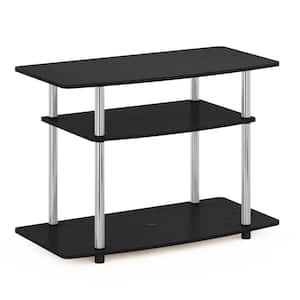 Turn-N-Tube 31.5 in. Americano/Chrome Particle Board TV Stand Fits TVs Up to 32 in. with Open Storage