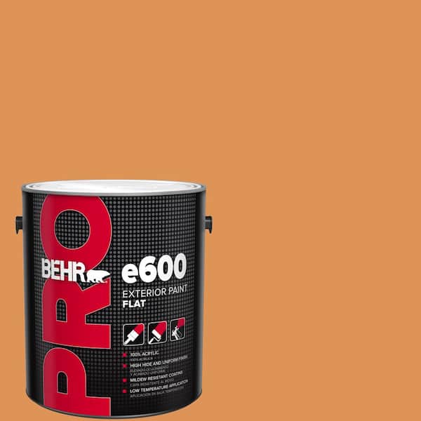BEHR PRO 1 gal. #270D-6 Pumpkin Toast Flat Exterior Paint