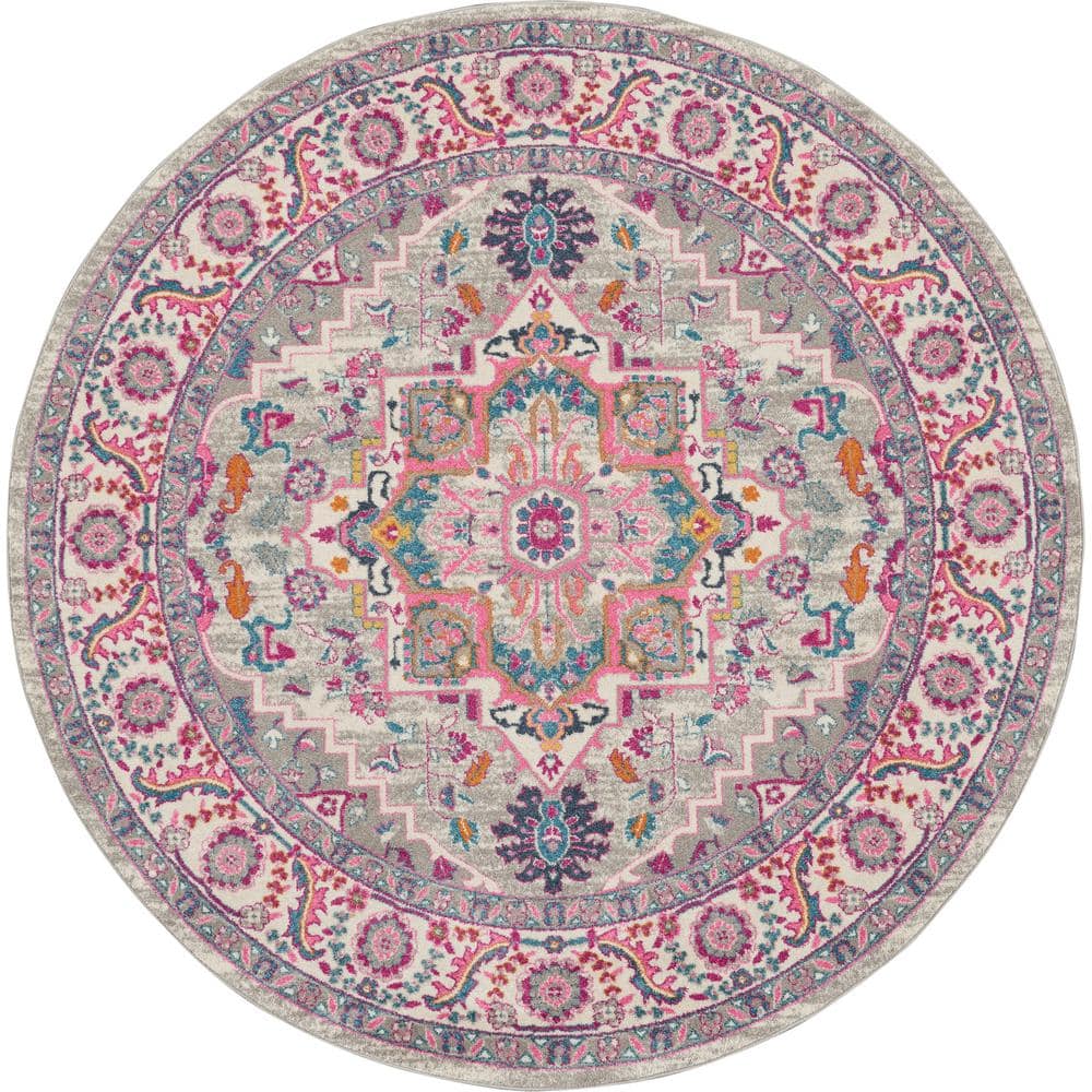 6’ round area rug on sale beautiful bright colors pet free smoke free home