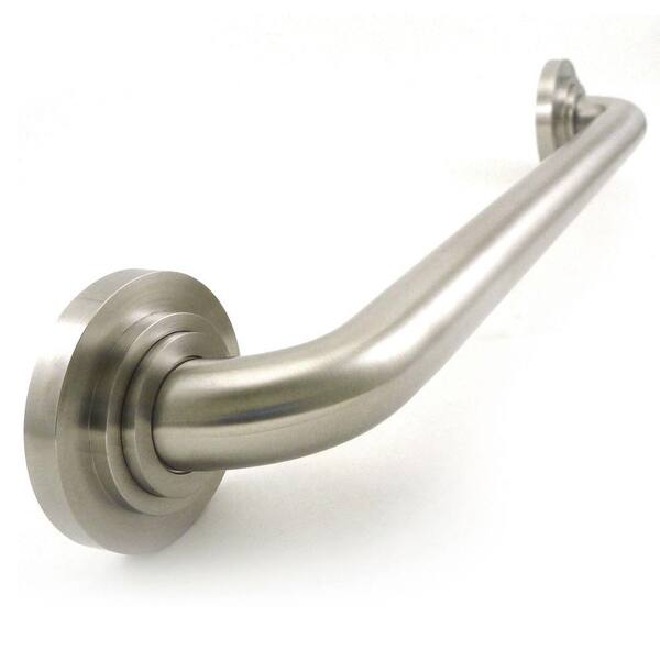 WingIts Platinum Designer Series 36 in. x 1.25 in. Grab Bar Halo in Satin Stainless Steel (39 in. Overall Length)