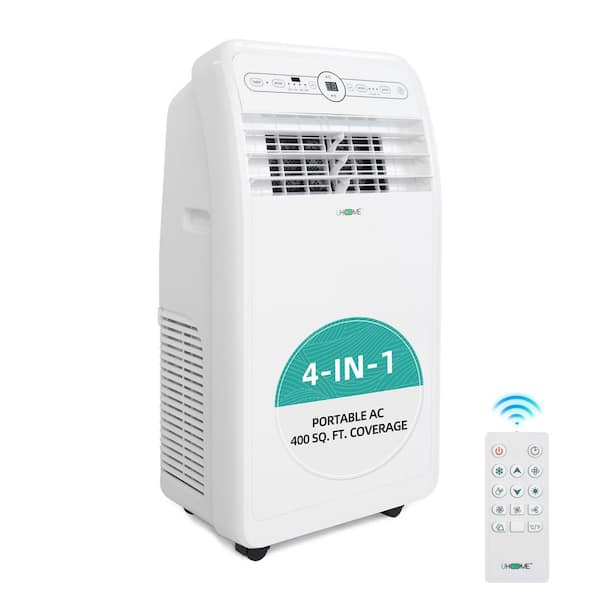 12,000 BTU (7,500 BTU DOE) Portable Air Conditioner Cools 400 sq. ft. with Heater, Dehumidifier, Remote & Window Kit