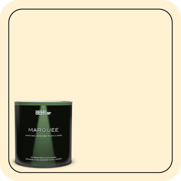 BEHR MARQUEE 1 qt. #ICC-30 Cashmere Sweater Semi-Gloss Enamel Exterior Paint & Primer