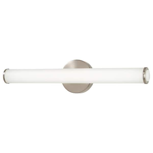 100-Watt Equivalence Brushed Nickel Integrated LED Bath Light