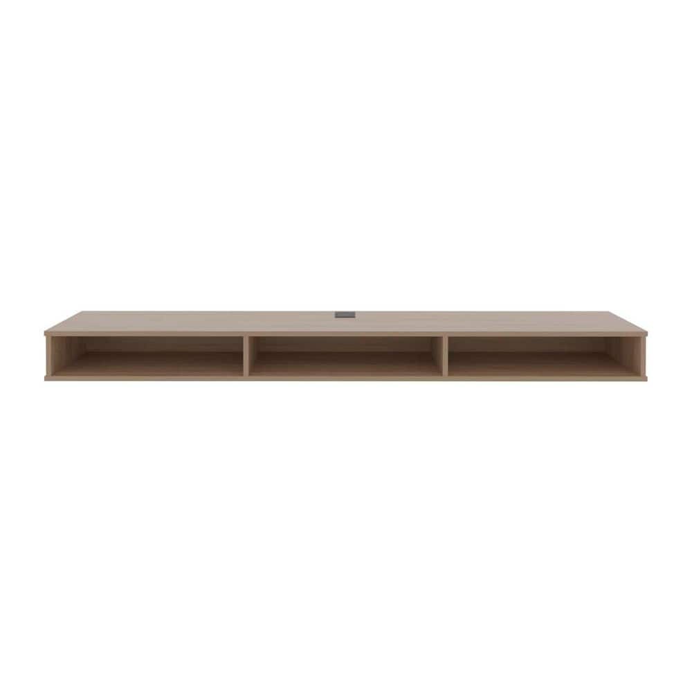 71 in. W x 11.3 in. D Brown Decorative Wall Shelf, Floating TV Stand, Wall 