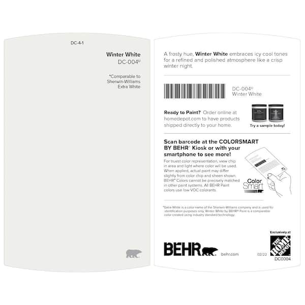 5 gal. Designer Collection #DC-004 Winter White Dead Flat Interior Paint