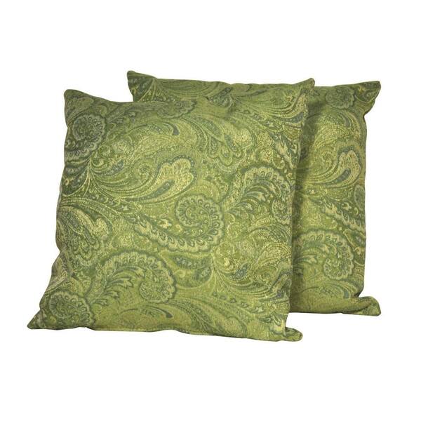 Arlington House 17 in. Square Savona Seaglass Outdoor Throw Pillow (2-Pack)