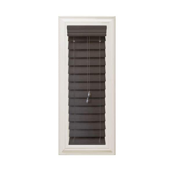 Home Decorators Collection Espresso 2-1/2 in. Premium Faux Wood Blind - 11 in. W x 48 in. L (Actual Size 10.5 in. W x 48 in. L )