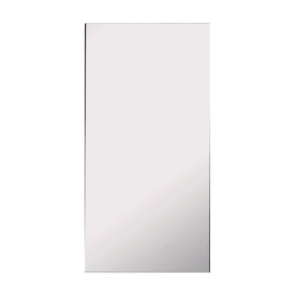 Unbranded 18 in. W x 36 in. H Single Door Rectangular Matte Black Aluminum Surface Mount Medicine Cabinet with Mirror